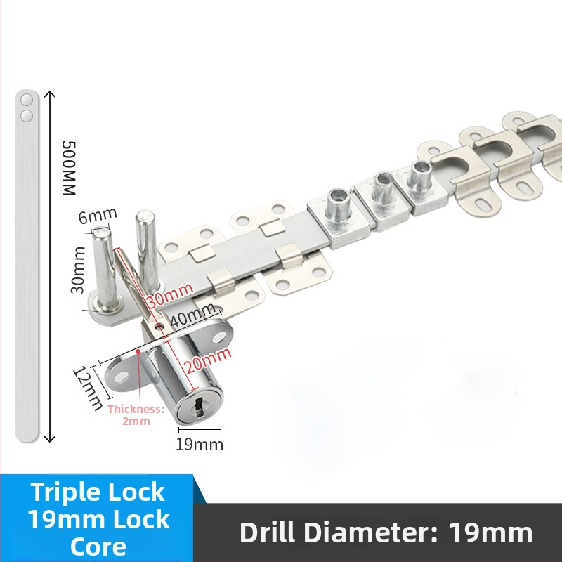 Kolmekordse eeslukuga laua- ja kapplukk — tsink sulam, Gao Yi Hardware