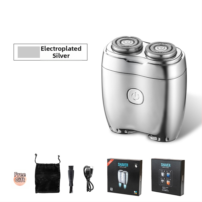 Elektrinis skustuvas su pasukama galvute, dvi peilių galvutės, plūduriuojanti galvutė, viso kūno plovimui, įmontuota 500–800 mAh baterija, 80 min veikimo