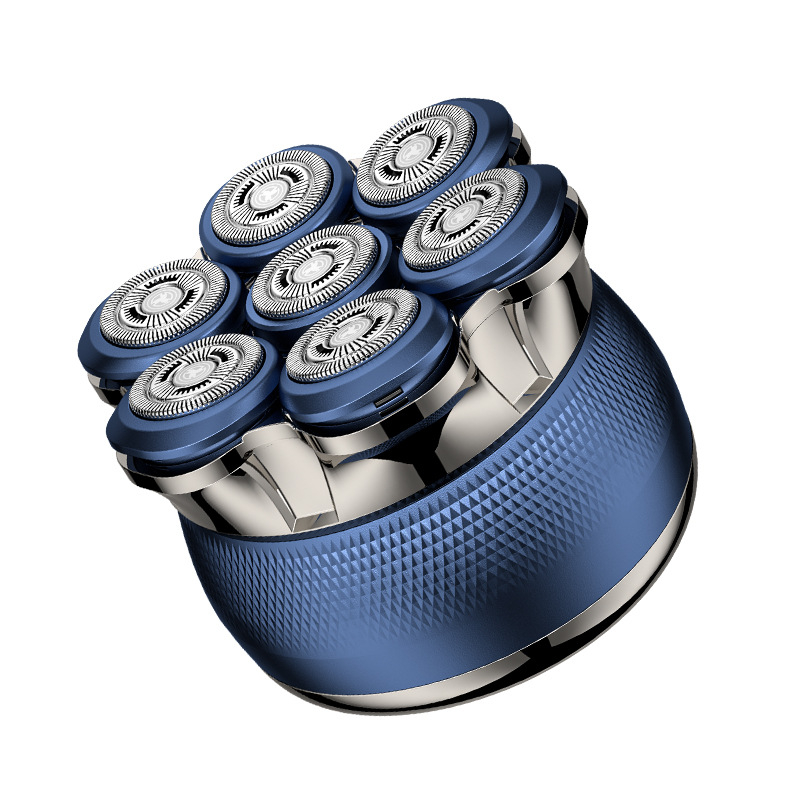 Mini elektrinis skustuvas vyrams su LED rodmeniu, plūduriuojanti suktuvo galvutė, daugiagalė (>4 dantų) galvutė, atsparus vandeniui visam kūnui plauti, įmontuota 1200–2000 mAh baterija