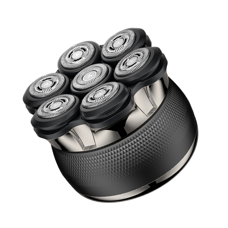 Mini elektrinis skustuvas vyrams su LED rodmeniu, plūduriuojanti suktuvo galvutė, daugiagalė (>4 dantų) galvutė, atsparus vandeniui visam kūnui plauti, įmontuota 1200–2000 mAh baterija