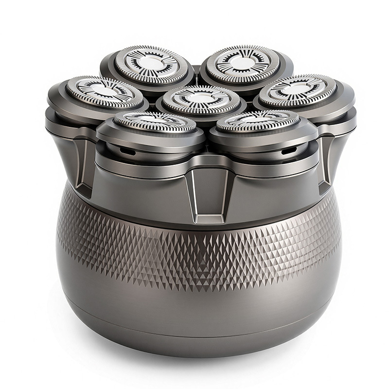 Mini elektrinis skustuvas vyrams su LED rodmeniu, plūduriuojanti suktuvo galvutė, daugiagalė (>4 dantų) galvutė, atsparus vandeniui visam kūnui plauti, įmontuota 1200–2000 mAh baterija