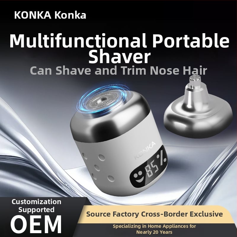 Elektrinis daugiafunkcinis nešiojamas skutimosi prietaisas visam kūnui, atsparus vandeniui plovimui, šlapias ir sausas naudojimas, USB įkrovimas, pasukama plūduriuojanti galva, įmontuota 300–500 mAh baterija