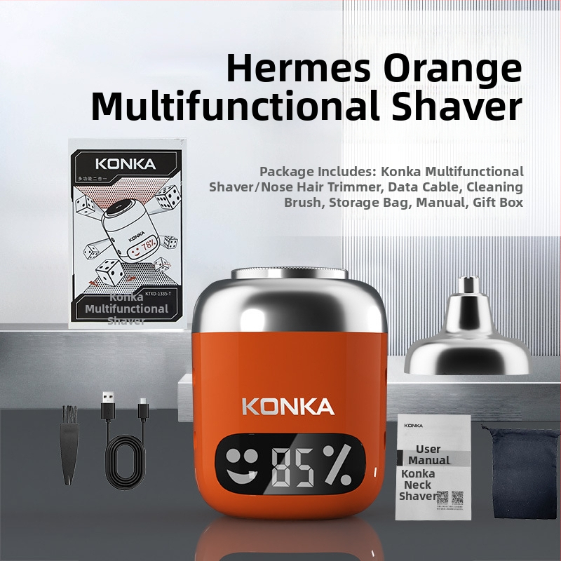 Elektrinis daugiafunkcinis nešiojamas skutimosi prietaisas visam kūnui, atsparus vandeniui plovimui, šlapias ir sausas naudojimas, USB įkrovimas, pasukama plūduriuojanti galva, įmontuota 300–500 mAh baterija