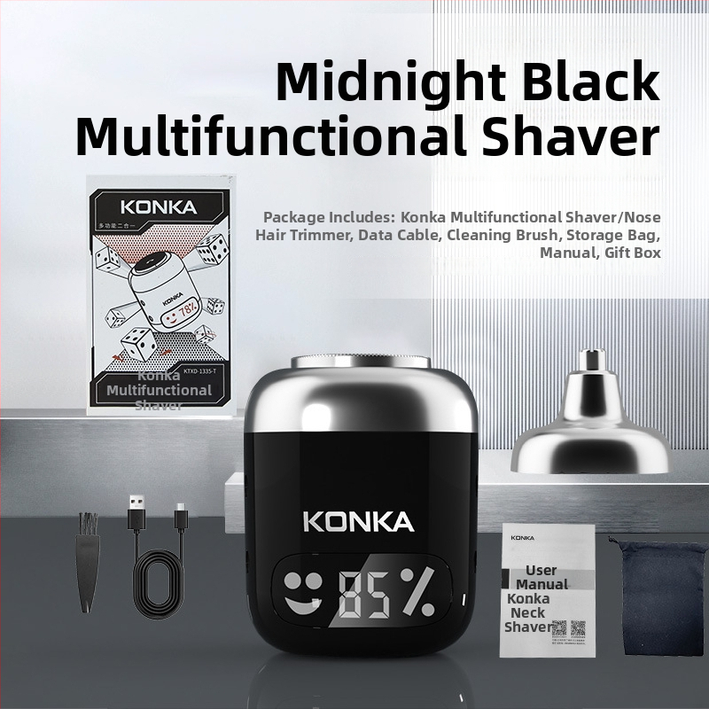 Elektrinis daugiafunkcinis nešiojamas skutimosi prietaisas visam kūnui, atsparus vandeniui plovimui, šlapias ir sausas naudojimas, USB įkrovimas, pasukama plūduriuojanti galva, įmontuota 300–500 mAh baterija