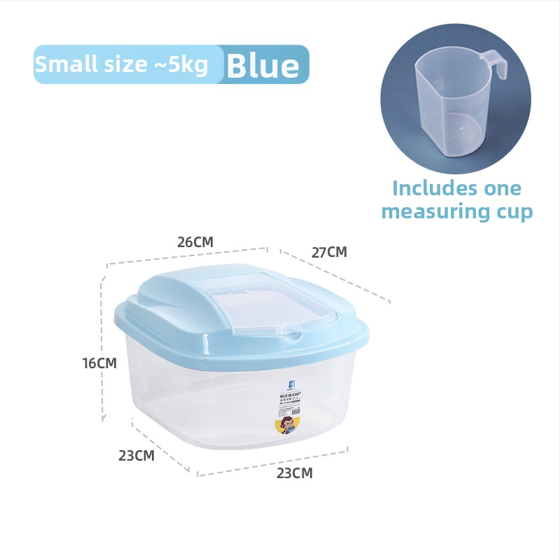 Skaidri PP plastiko ryžių laikymo dėžė, atspari drėgmei ir kenkėjams