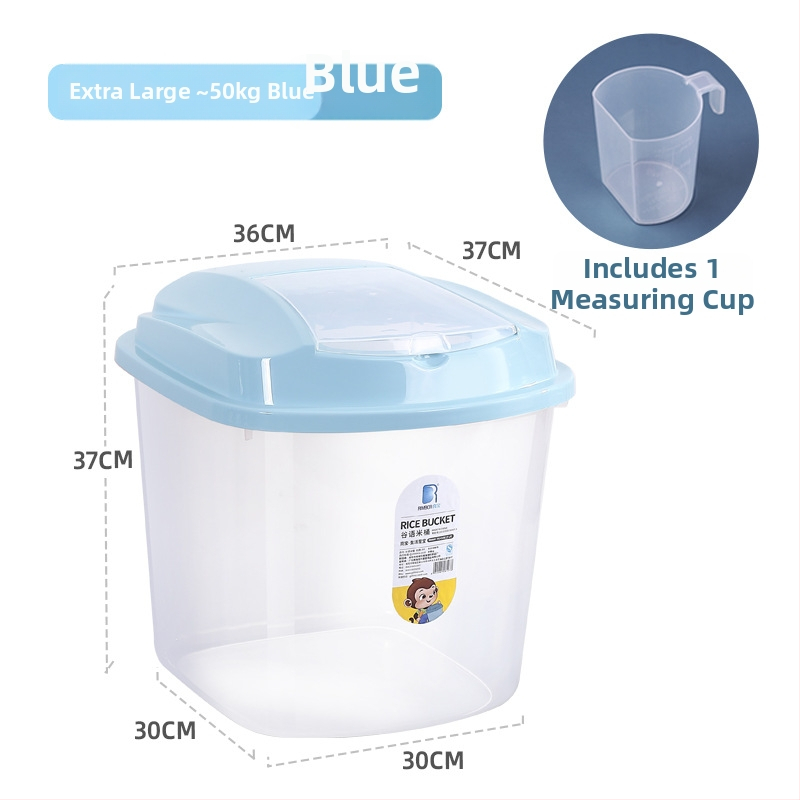 Skaidri PP plastiko ryžių laikymo dėžė, atspari drėgmei ir kenkėjams