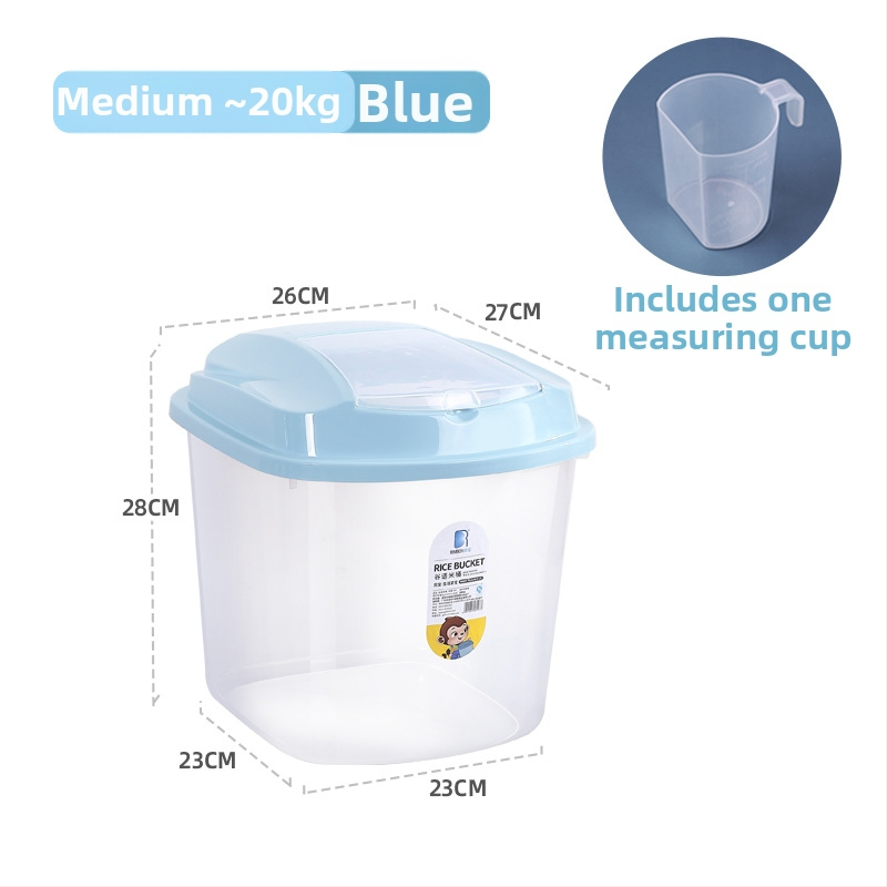 Skaidri PP plastiko ryžių laikymo dėžė, atspari drėgmei ir kenkėjams