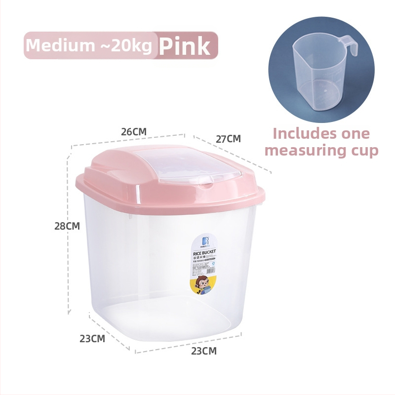 Skaidri PP plastiko ryžių laikymo dėžė, atspari drėgmei ir kenkėjams