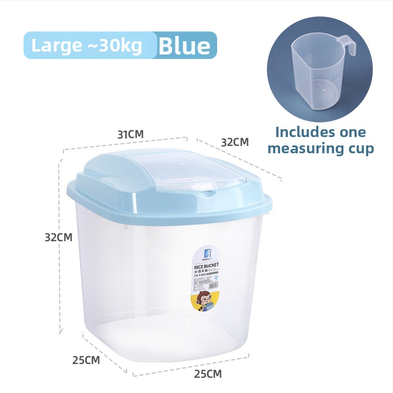 Skaidri PP plastiko ryžių laikymo dėžė, atspari drėgmei ir kenkėjams