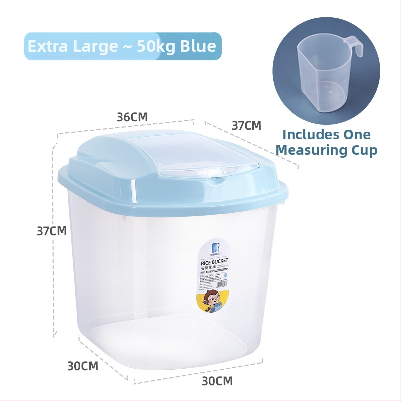 Skaidri PP plastiko ryžių laikymo dėžė, atspari drėgmei ir kenkėjams