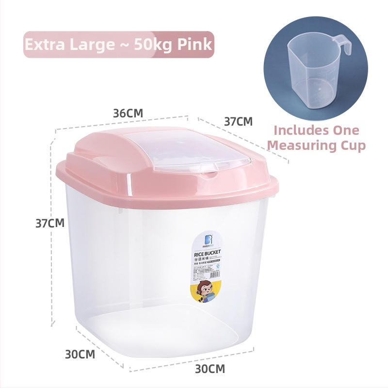 Skaidri PP plastiko ryžių laikymo dėžė, atspari drėgmei ir kenkėjams