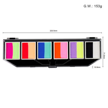 GOLDEN PHOENIX Omyvacia farba na telo a tvár, krém na maľovanie pre deti, paleta 6 odtieňov