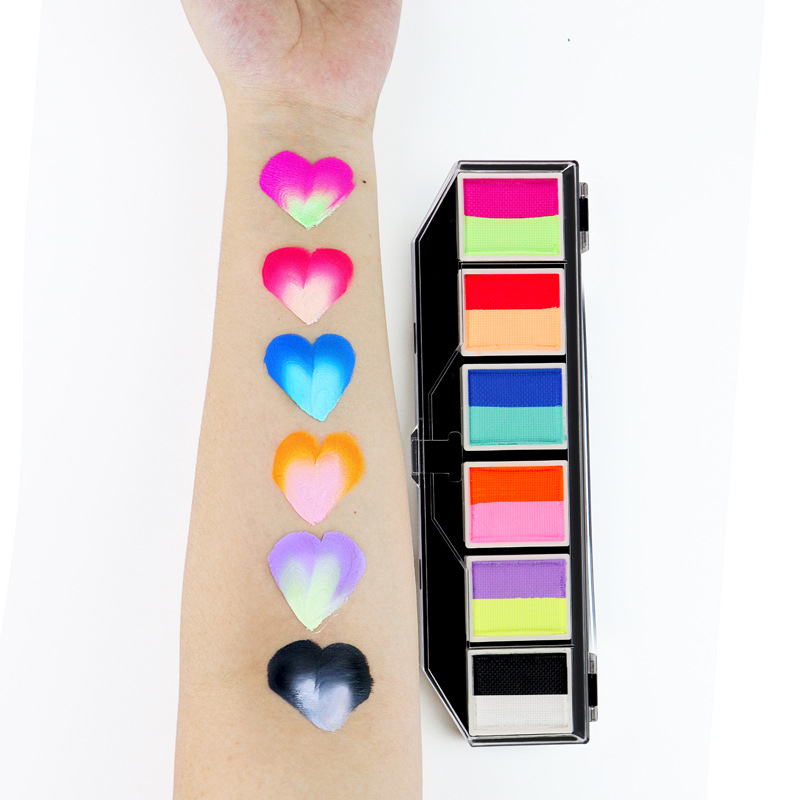 GOLDEN PHOENIX Omyvacia farba na telo a tvár, krém na maľovanie pre deti, paleta 6 odtieňov