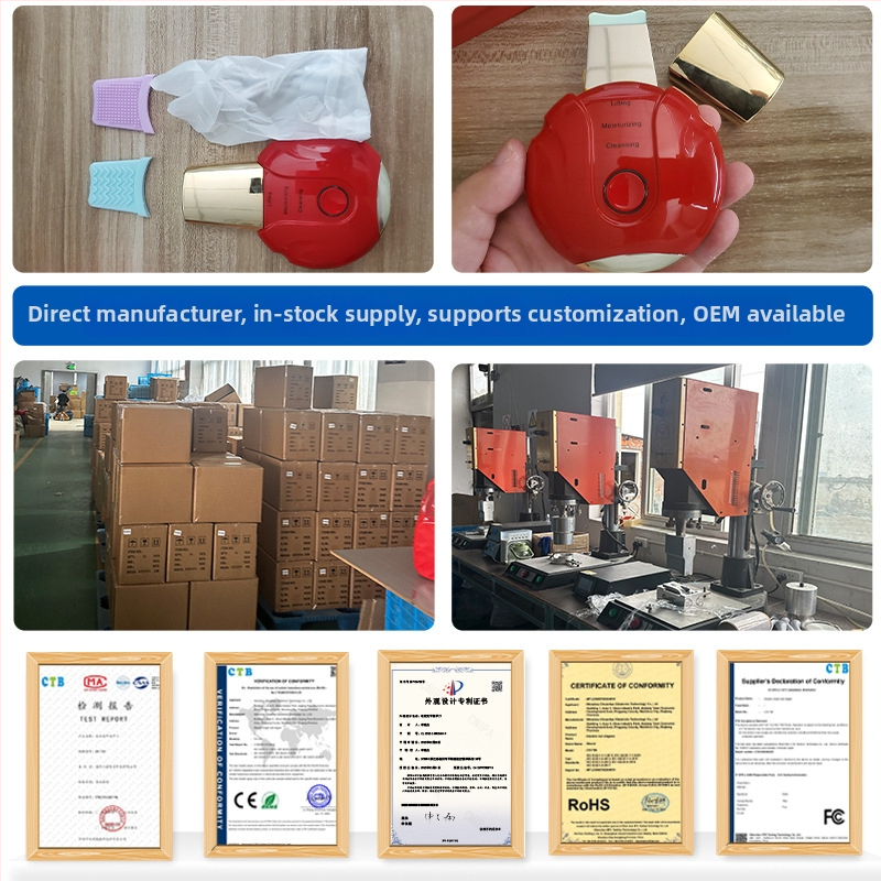 Ultraskaņas ādas attīrīšanas ierīce melno punktu noņemšanai, Modelis CPJ-68, 5 līmeņu regulēšana, korpuss ABS+metāls