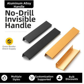 Spintų ir stalčių rankenėlė – aliuminio profilis, šiuolaikiškas minimalistinis stilius, oksiduota apdaila