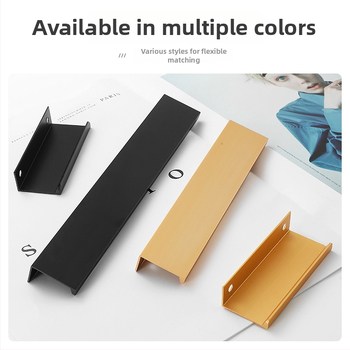 Spintų ir stalčių rankenėlė – aliuminio profilis, šiuolaikiškas minimalistinis stilius, oksiduota apdaila