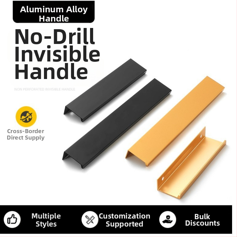 Rokturis skapjiem un atvilktnēm – alumīnija profils, moderns minimālisma stils, oksidēta apdare