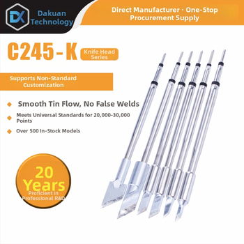 C245 litavimo galva su integruota šildymo šerdimi, gryno vario antgalis, K Blade serija - KU, KF, K8, priedas litavimo stotyje