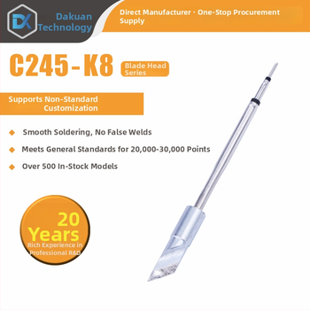 C245 litavimo galva su integruota šildymo šerdimi, gryno vario antgalis, K Blade serija - KU, KF, K8, priedas litavimo stotyje