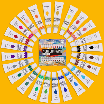 Kalour súprava akrylových farieb, 24 farieb v krabičke, celková hmotnosť 1600 g, vhodné pre akrylové maľovanie