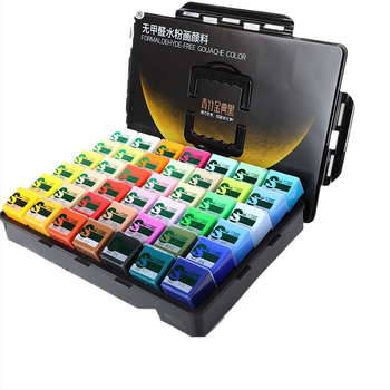 Gouášový farbový set na maľovanie, Green Bamboo, 80 ml, v krabičke, určené pre gouáš