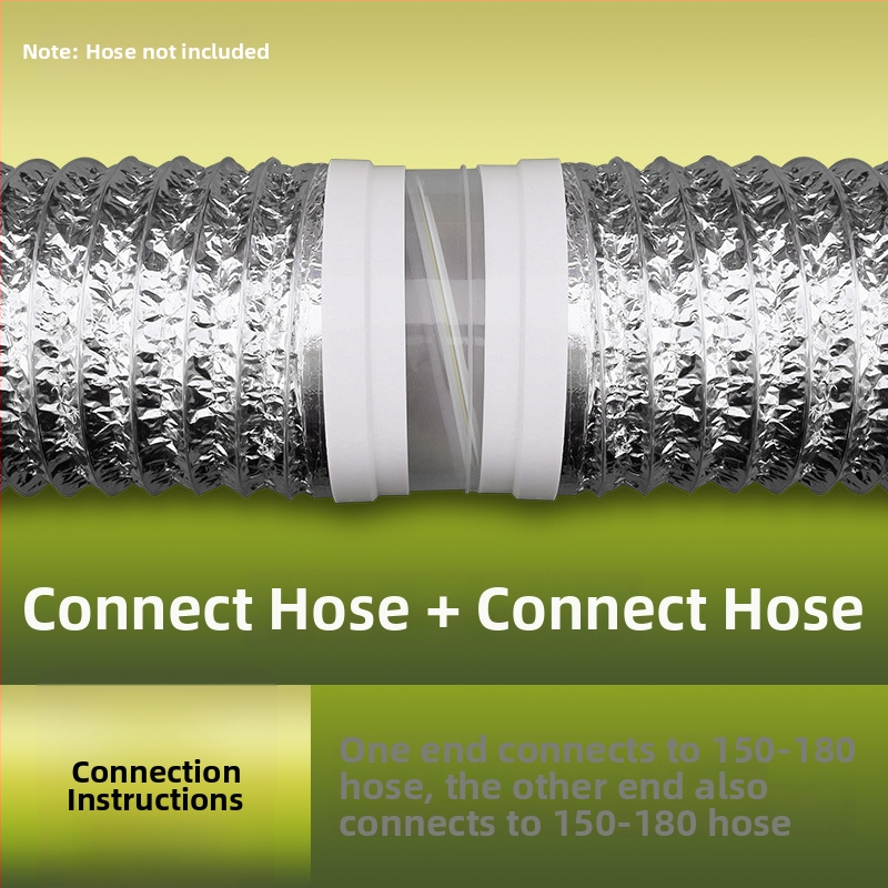 PVC cauruļu atpakaļ plūsmas vārsts virtuves ventilācijas sistēmai, modelis 160/180 PVC caurule vārsts, uzstādīšana tieši vai ar līmi, svars 358 g, zīmols Ninety Thousand Li