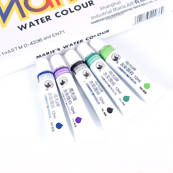 Marley akvarel set – objem 12 ml, balený v krabičke, na akvarelové maľovanie, výrobca Shanghai Marie's.