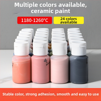 Podglazúrne keramické pigmenty, koncentrované, v fľaštičkách, objem 50, pre keramické glazovanie strednej teploty