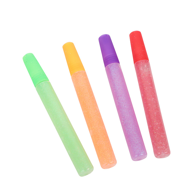 Glimter lepidlo na DIY slajm – Nanjiang, 12 farieb, kapacita 6, balenie vo veľkom, na maľovanie, nie je dovážané