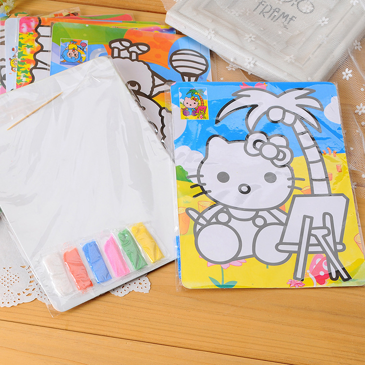 Sada na maľovanie pieskom pre deti, značka Blue Fruit Rabbit, kapacita 1, balenie OPP vrecko, DIY (Použitie: maľovanie pieskom; Značka: Blue Fruit Rabbit; Balenie: OPP vrecko; Kapacita: 1)