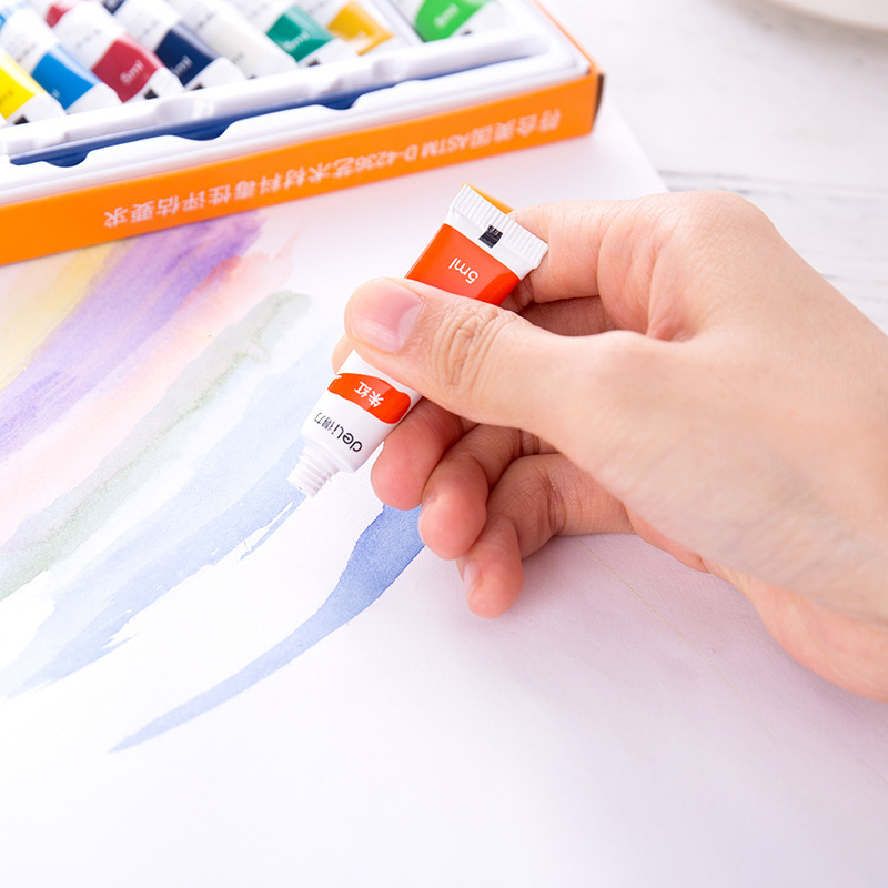 Deli gouache farby set pre vodové maľovanie, Model 73862, Kapacita 5