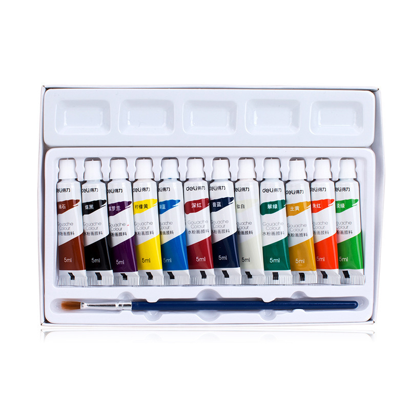 Deli gouache farby set pre vodové maľovanie, Model 73862, Kapacita 5