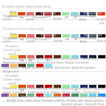 Pigmenty Marley pre čínske maľovanie, kapacita 5-12, kompatibilné s Xuan papierom