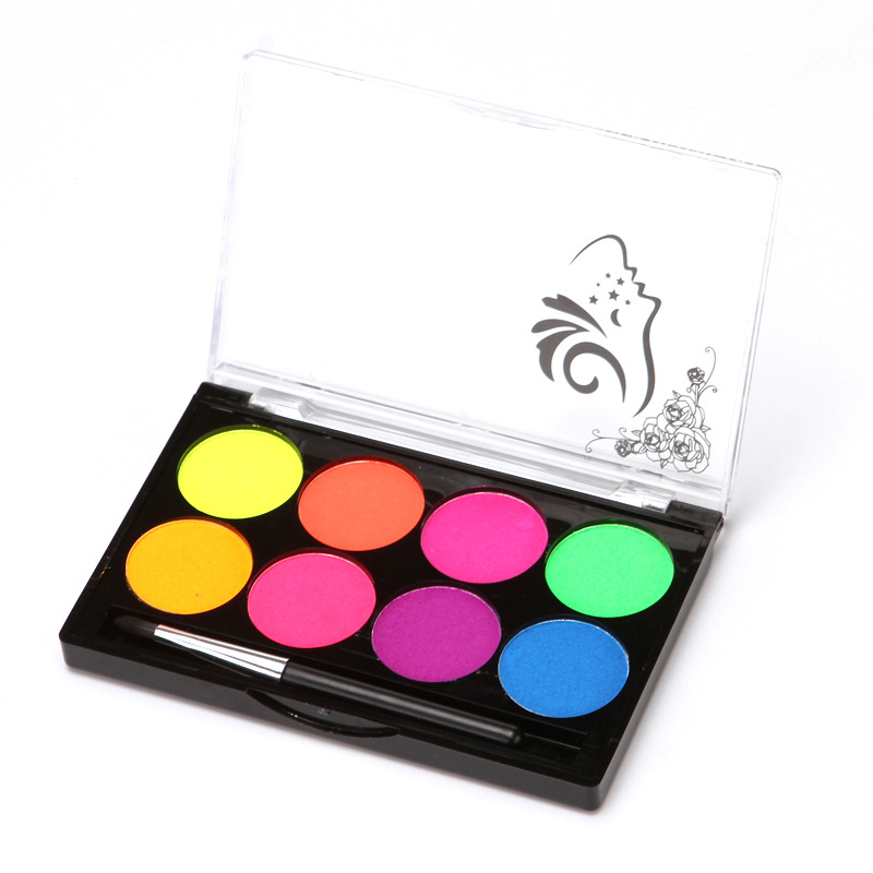 Gouache pre maľovanie tela pigment, fluorescenciu vo vode rozpúšťajúci gouache, 8 farieb v balení, Xu Peng, kapacita 101, IP autorizácia: Nie