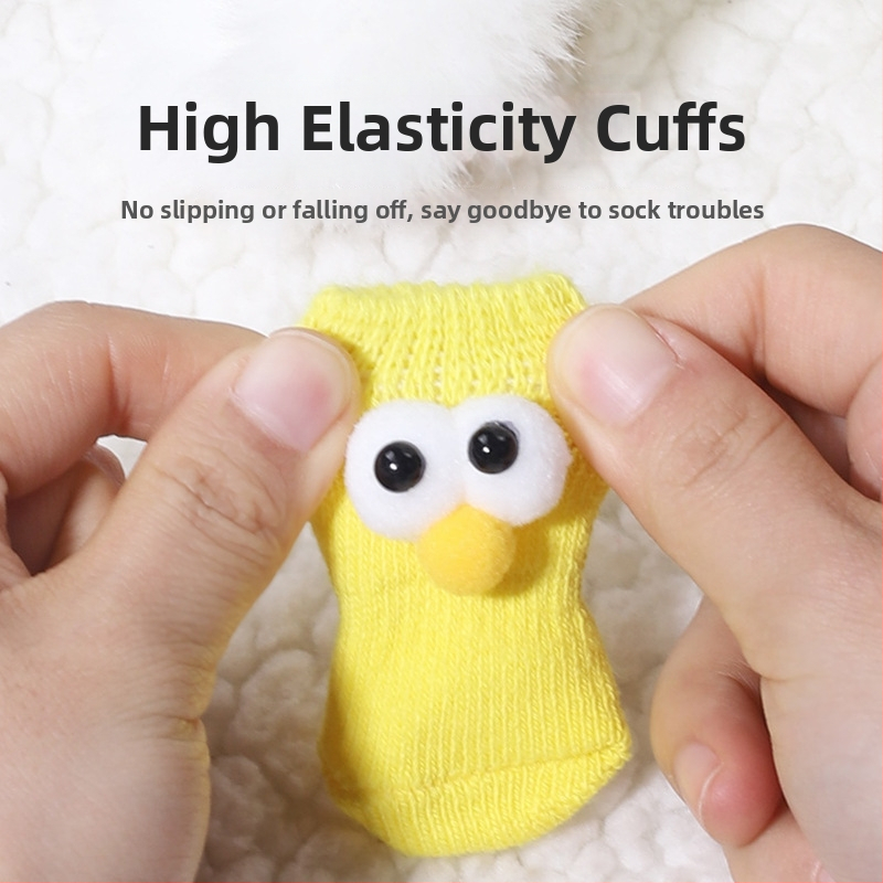 Suņu zeķes un lāpju pārsegi, pretslīdoši iekšējai un ārējai lietošanai, adīti warp adīšanā, jacquard audums, poliesters