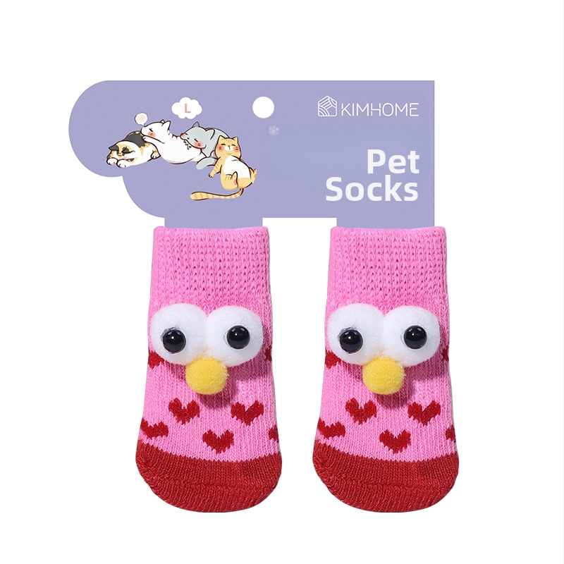 Šunų kojinės ir letenų apsaugos, neslystančios vidaus ir lauko naudojimui, megztas warp mezgimas, jacquard audinys, poliesteris