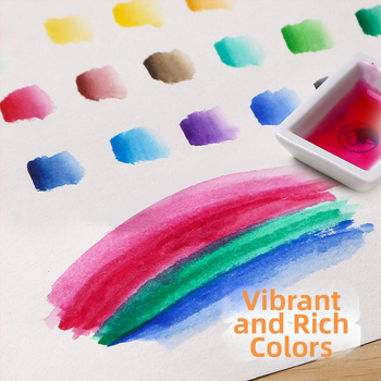 Marie’s akvarelinių dažų rinkinys – pigmentų pagrindu, 12 ml talpa, akvarelėms piešti