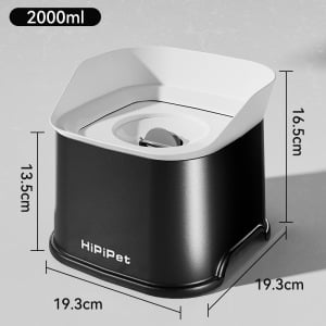 Plūduma suņa ūdens bļodiņa, plastmasa, ar anti-noplūdes atveri un mitrumu izturīgu dzirdināšanas ierīci, kakla aizsardzība