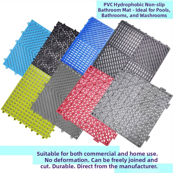 Atsparus slydimui kilimėlis voniai ir dušui - PVC, kvadratinis, vienos spalvos, skalbiamas