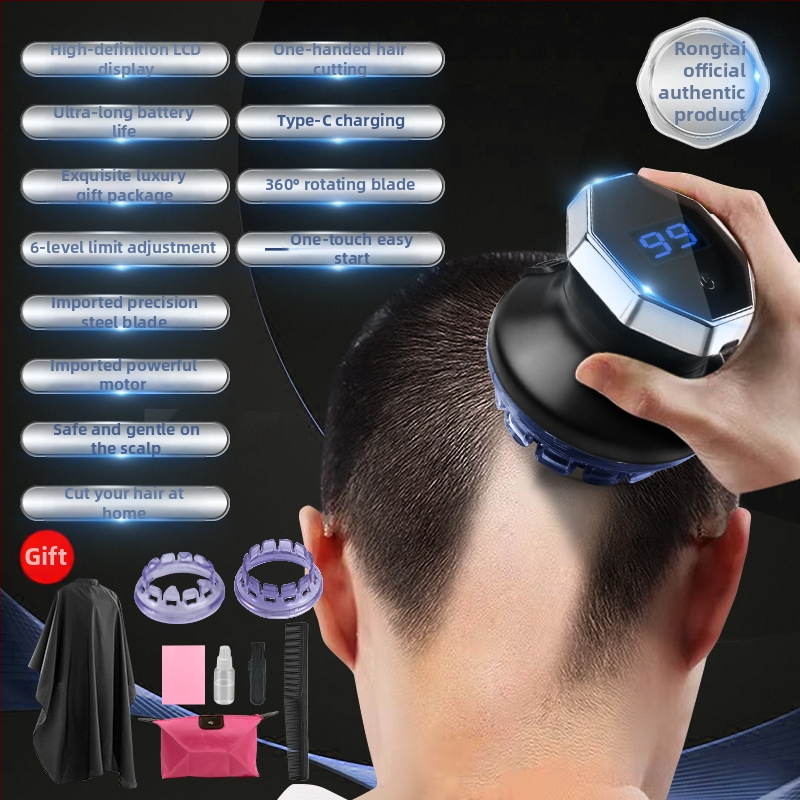 Elektrinis plaukų kirpimo aparatas su įmontuota baterija (brushed motor, nerūdijančio plieno peilis, įmontuota 1200–2000 mAh baterija, veikimo laikas 1–3 valandos, triukšmas 36–45 dB)