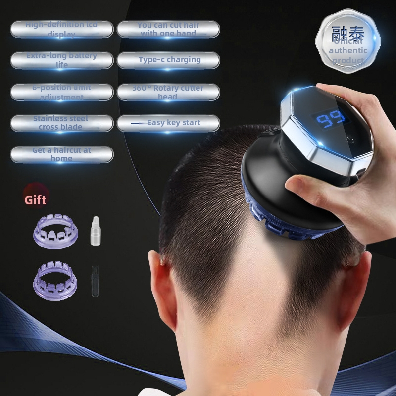 Elektrinis plaukų kirpimo aparatas su įmontuota baterija (brushed motor, nerūdijančio plieno peilis, įmontuota 1200–2000 mAh baterija, veikimo laikas 1–3 valandos, triukšmas 36–45 dB)