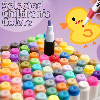 Set akrilnih marker-a za djecu – ne prelijeva kroz papir, višebojni set, pogodan za vrtić i osnovnu školu; Značka: Other