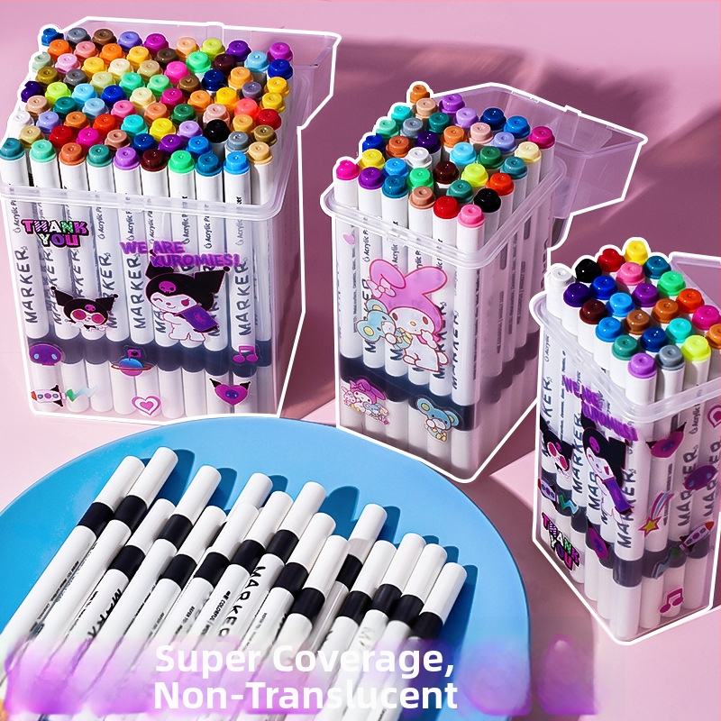 Set akrilnih marker-a za djecu – ne prelijeva kroz papir, višebojni set, pogodan za vrtić i osnovnu školu; Značka: Other