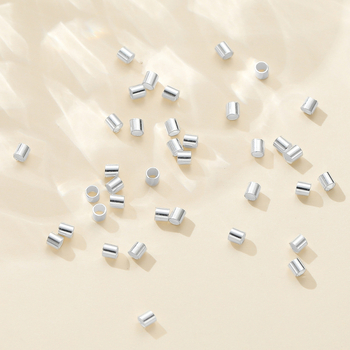 S925 sterling srebrna okrugla cijev za DIY nakit – originalni dizajn, podrijetlo Yiwu, Zhejiang; privatna etiketa dostupna; izdanje ljeto 2024