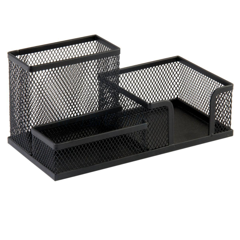 Metallist kolmeosaline lauaorganisaator, ruudukujulise kujuga, mudel 0910a, suur maht, mitmekülgne