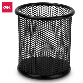Deli 9172 okrugli metalni držač za olovke s mrežastim dizajnom