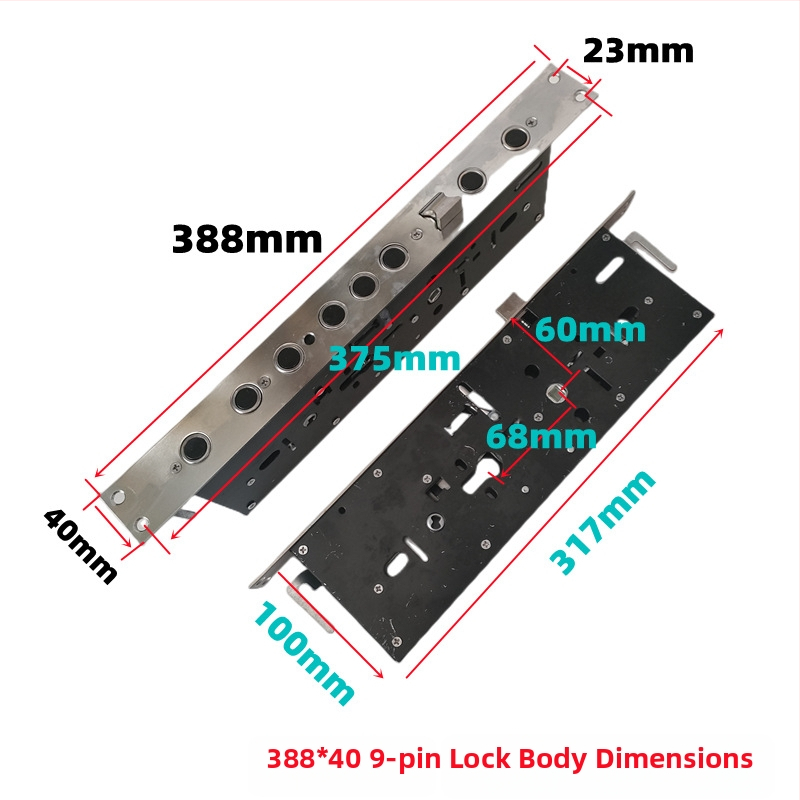 Overlord Lock Body nerūsējošā tērauda durvju slēdzis ar rokturiem, pret zādzībām, moderns minimālisms