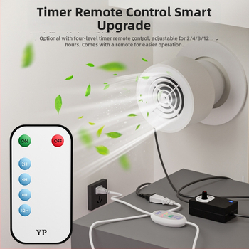 Išmetimo oro keitimo ventiliatorius miegamajam, 12V, 1000W, 50Hz, horizontalis montavimas, išmanusis valdymas