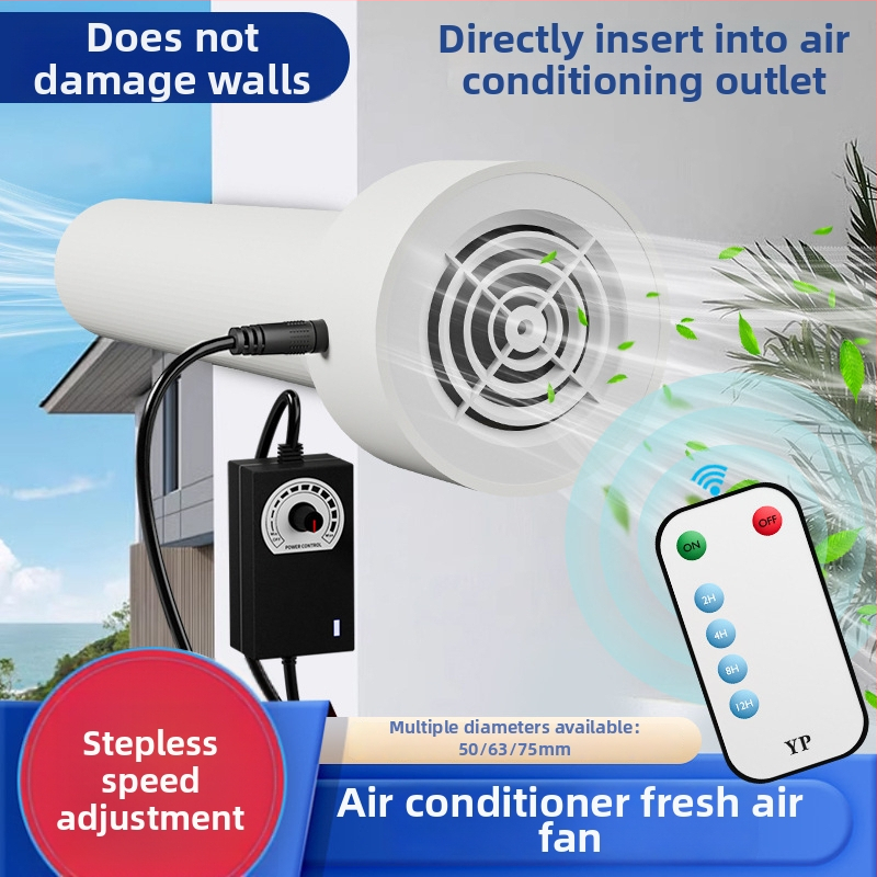 Išmetimo oro keitimo ventiliatorius miegamajam, 12V, 1000W, 50Hz, horizontalis montavimas, išmanusis valdymas