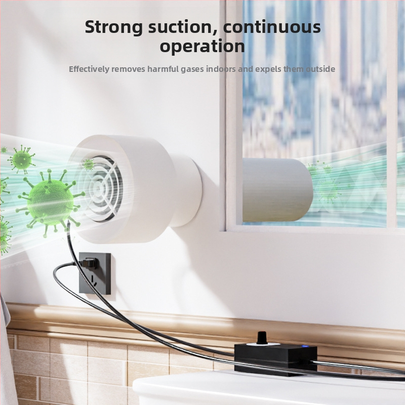 Išmetimo oro keitimo ventiliatorius miegamajam, 12V, 1000W, 50Hz, horizontalis montavimas, išmanusis valdymas